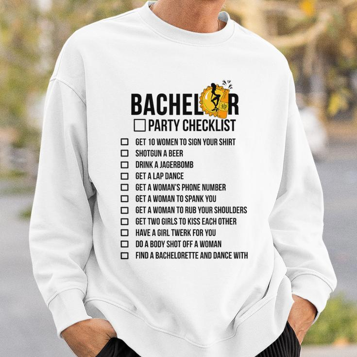 Bachelor Party Check List Sweatshirt Gifts for Him