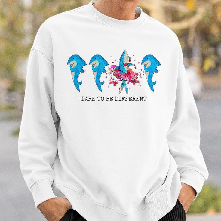 Ballerina Shark Dancer Ballet Dancing Dare To Be Different Sweatshirt Gifts for Him