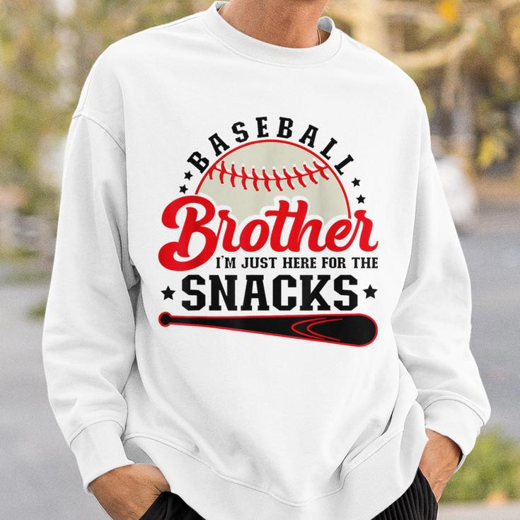 Baseball Brother I'm Just Here For The Snacks Sweatshirt Gifts for Him