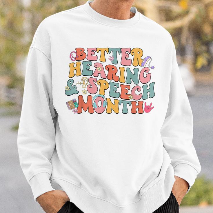 Better Hearing And Speech Month Awareness Speech Therapist Sweatshirt Gifts for Him