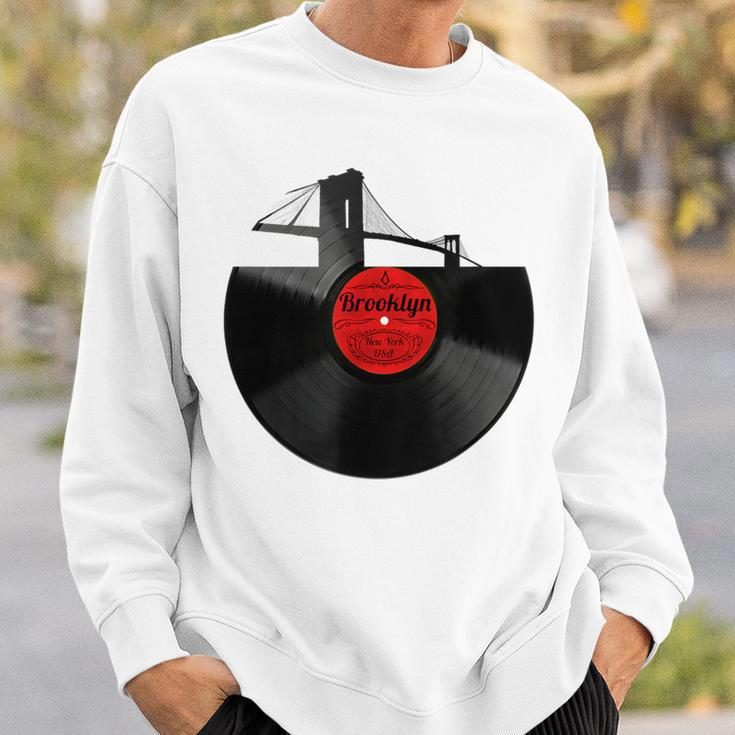 Brooklyn Bridge New York Nyc Vinyl Record Sweatshirt Gifts for Him
