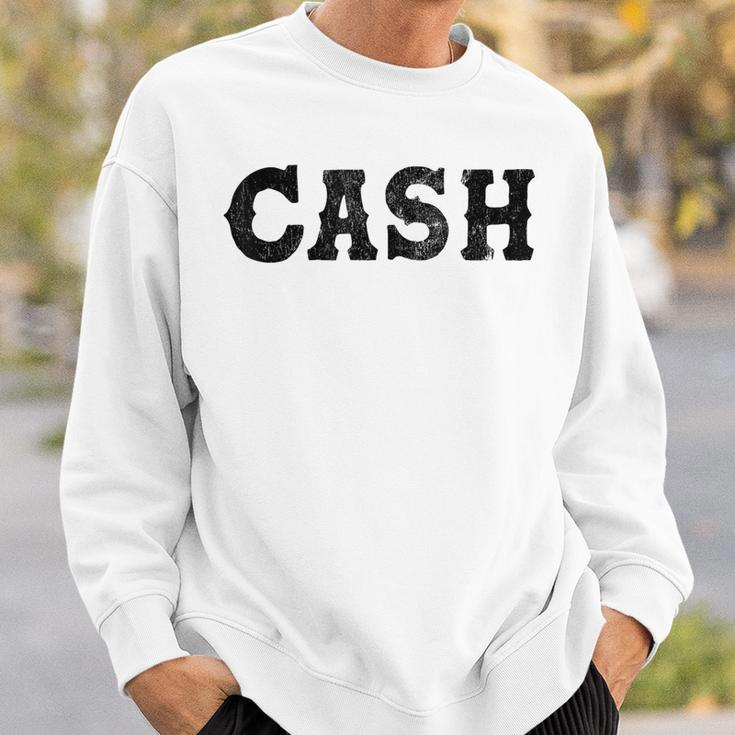 Cash Country Music Lovers Outlaw Vintage Retro Distressed Sweatshirt Gifts for Him
