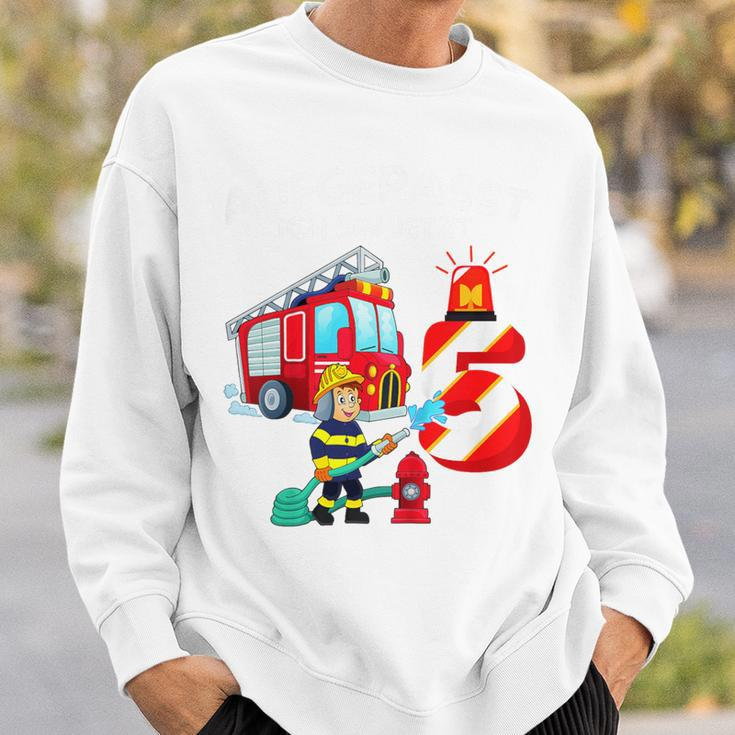 Children's Birthday Feuerwehr Fire Brigade Attention Ich 80 Sweatshirt Geschenke für Ihn