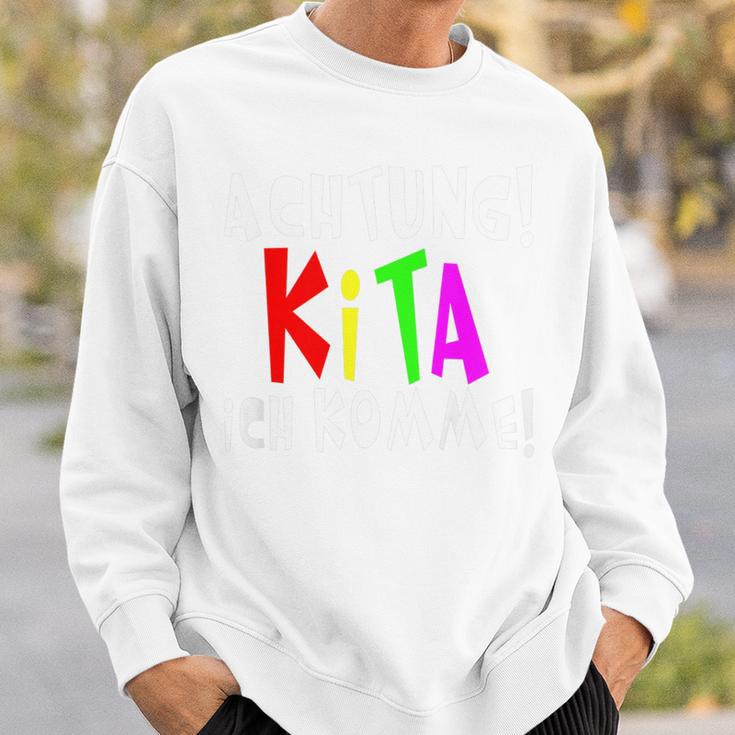 Children's Kita Achtung Kita Ich Komme I Kitakind Sweatshirt Geschenke für Ihn