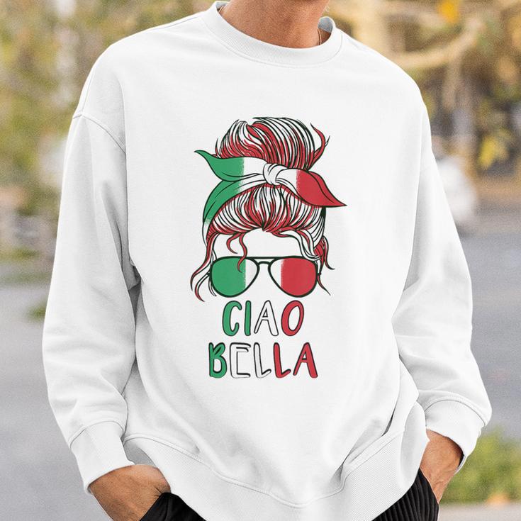 Ciao Bella Italian Flag With Sunglasses Sweatshirt Geschenke für Ihn