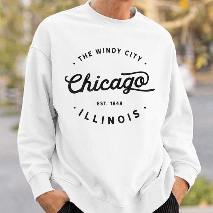 Classic Vintage Retro Chicago Illinois Windy City Usa Sweatshirt Gifts for Him