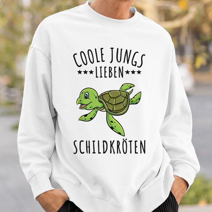 Coole Jungs Lieben Schildkröten Geschenk Sweatshirt Geschenke für Ihn