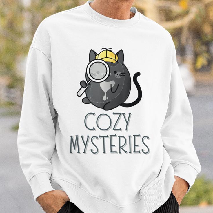 Cozy Mysteries Cute Cat Cozy Murder Mystery Cat Detective Sweatshirt Gifts for Him