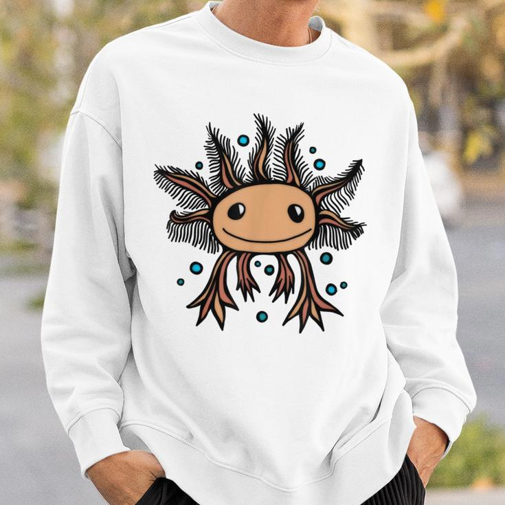 Cute Baby Axolotl Kawaii Style Mexican Walking Fish Animal Sweatshirt Gifts for Him