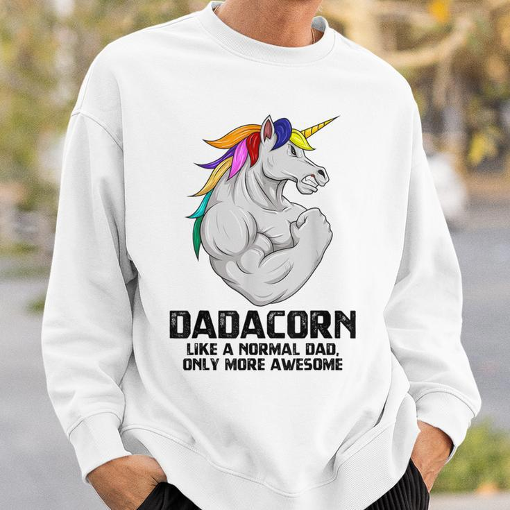 Dadacorn Muscle Dad Unicorn Fathers Day Sweatshirt Gifts for Him