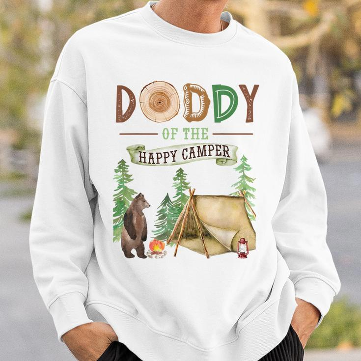 Daddy Of The Happy Camper First Birthday Camping Daddy Dada Sweatshirt Gifts for Him