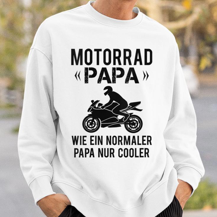 Damen Sportbike Motorradfahrer Spruch Herren Motorrad Papaater Mit-Ausschnitt Sweatshirt Geschenke für Ihn