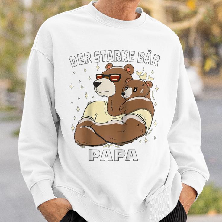 Der Starke Bär Papaatertag Männertag Bärater Papa Raglan Sweatshirt Geschenke für Ihn