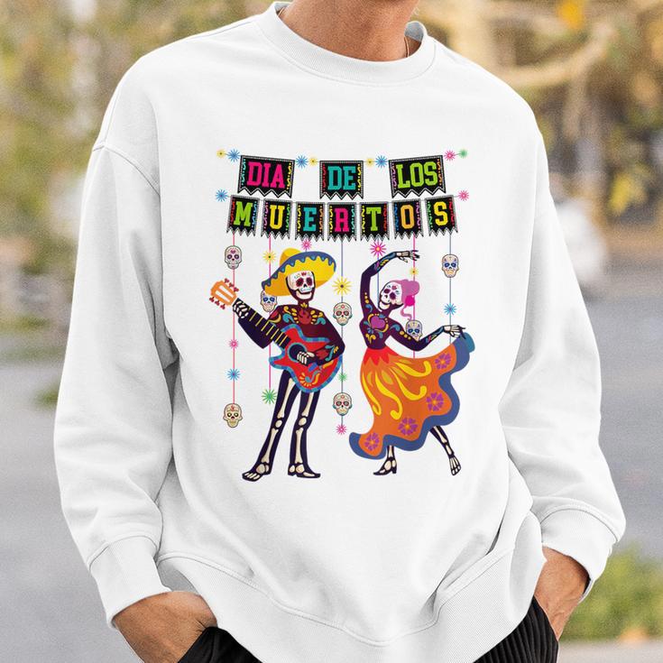 Dia De Los Muertos Day Of Dead Skeleton Dancing Couple Sweatshirt Gifts for Him