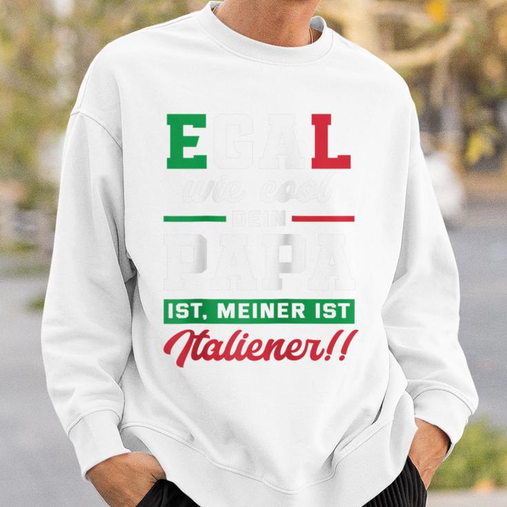 Egal Wie Cool Dein Papa Ist Meiner Ist Italiener Italien Raglan Sweatshirt Geschenke für Ihn