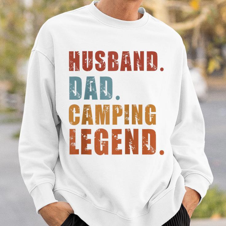 Ehemann Papa Camping Legende Raglan Sweatshirt Geschenke für Ihn