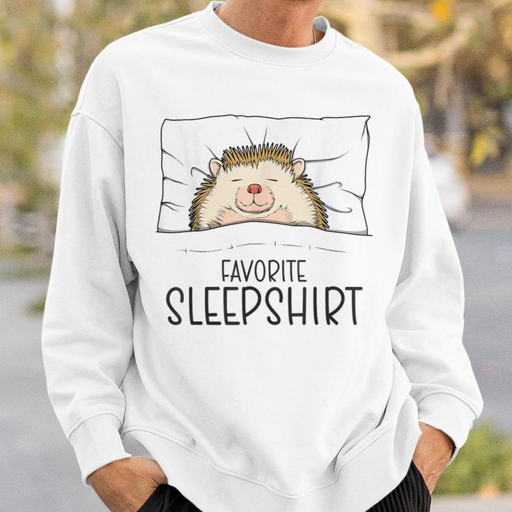 Favorite Sleep Napping Hedgehog Pajama Sweatshirt Gifts for Him