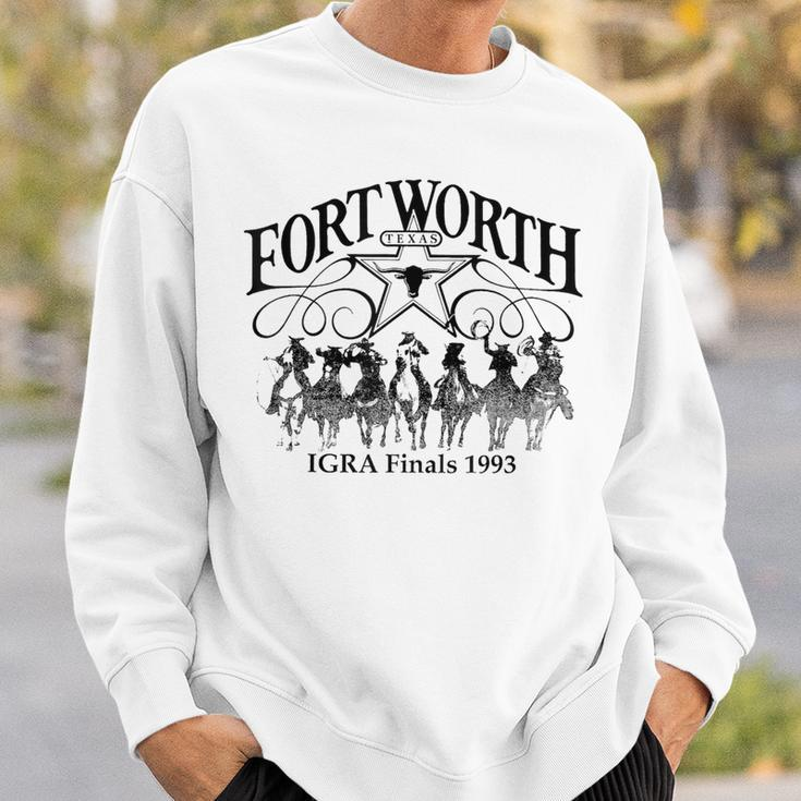 Fort Worth Vintage Retro Texas Cowboy Rodeo Cowgirl Sweatshirt Gifts for Him