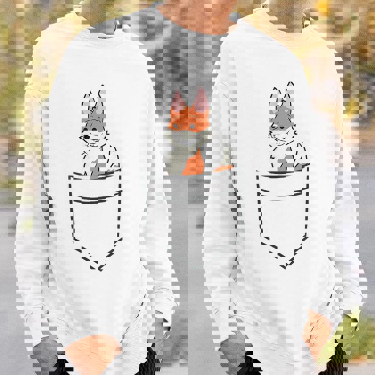 Fox In The Pocket Cute Baby Pocket Fox Sweatshirt Gifts for Him
