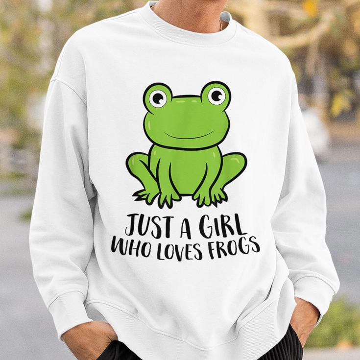 Frosch Mädchen Nur Ein Frosch Mädchen Das Frösche Liebt Sweatshirt Geschenke für Ihn