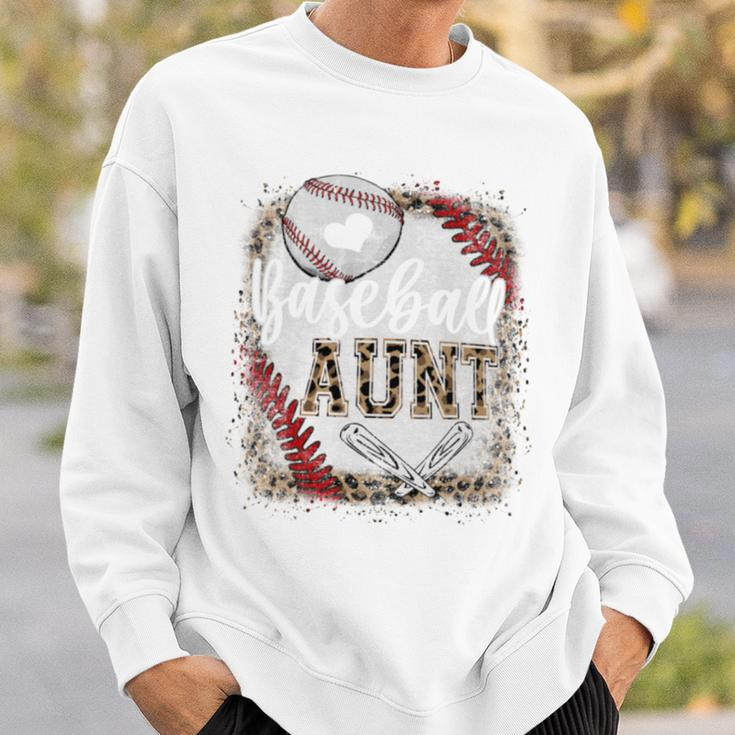Baseball Auntie Vintage Leopard Baseball Pride Sweatshirt Gifts for Him