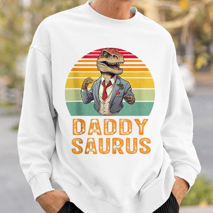 Daddy Saurus T-Rex Dinosaur Father's Day Family Saurus Sweatshirt Gifts for Him