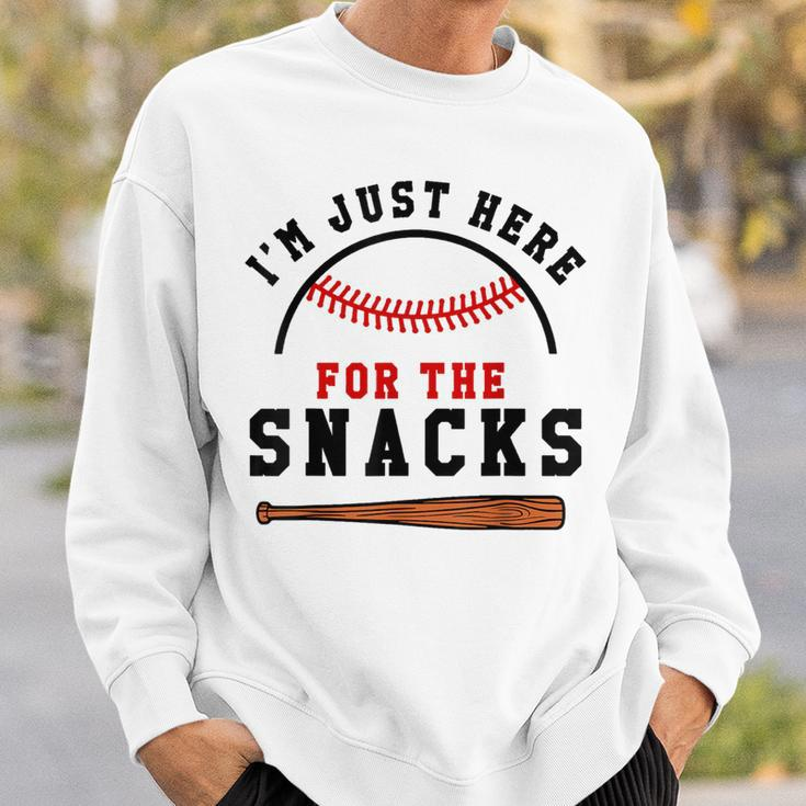 Fantasy Baseball League I'm Just Here For The Snacks Sweatshirt Gifts for Him