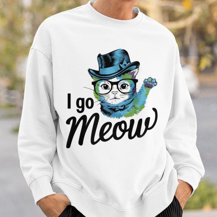 I Go Meow Cute Singing Cat Meme Sweatshirt Gifts for Him