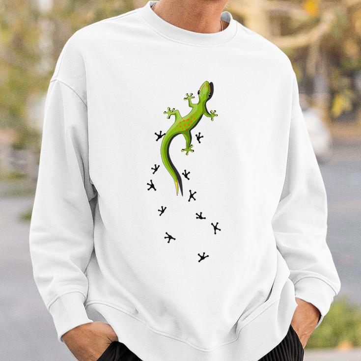 Für Echsen & Reptilien Fans Kletternder Salamander Gecko Sweatshirt Geschenke für Ihn