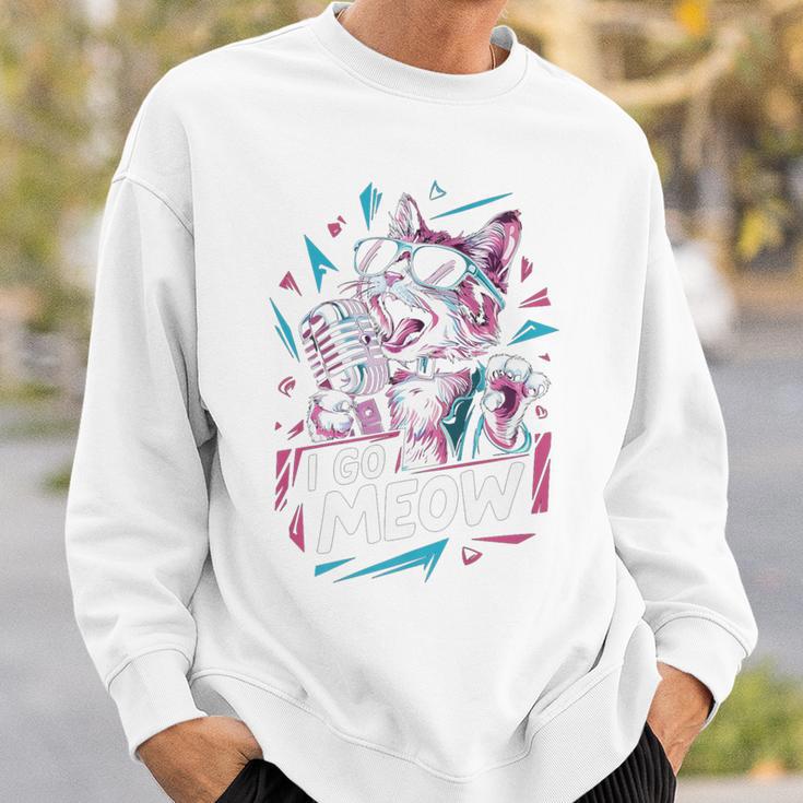 I Go Meow Singing Cat Cool Sunglasses Sweatshirt Gifts for Him