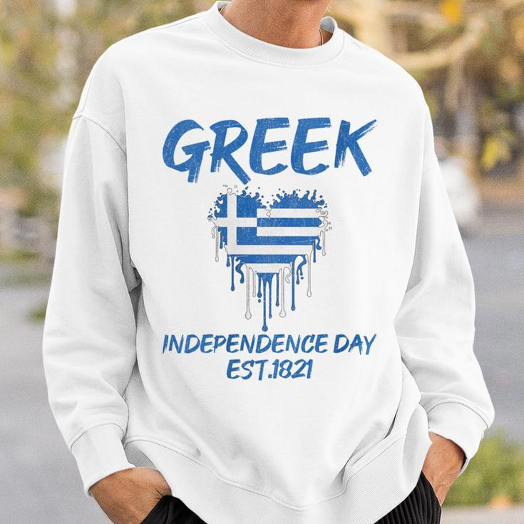 Greek Independence Day National Pride Roots Country Flag Sweatshirt Gifts for Him