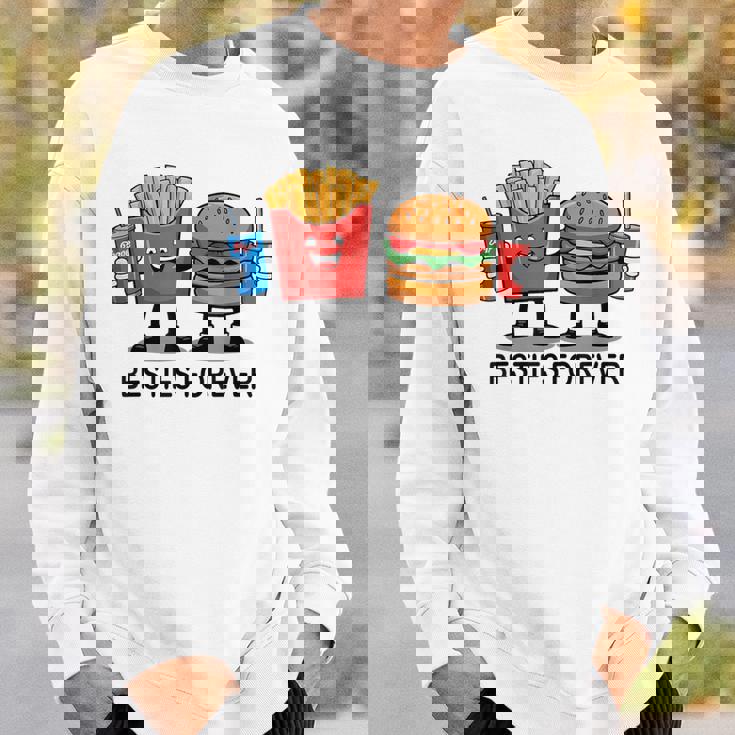 Hamburger French Fries Soda Bff Matching Best Friends Sweatshirt Gifts for Him