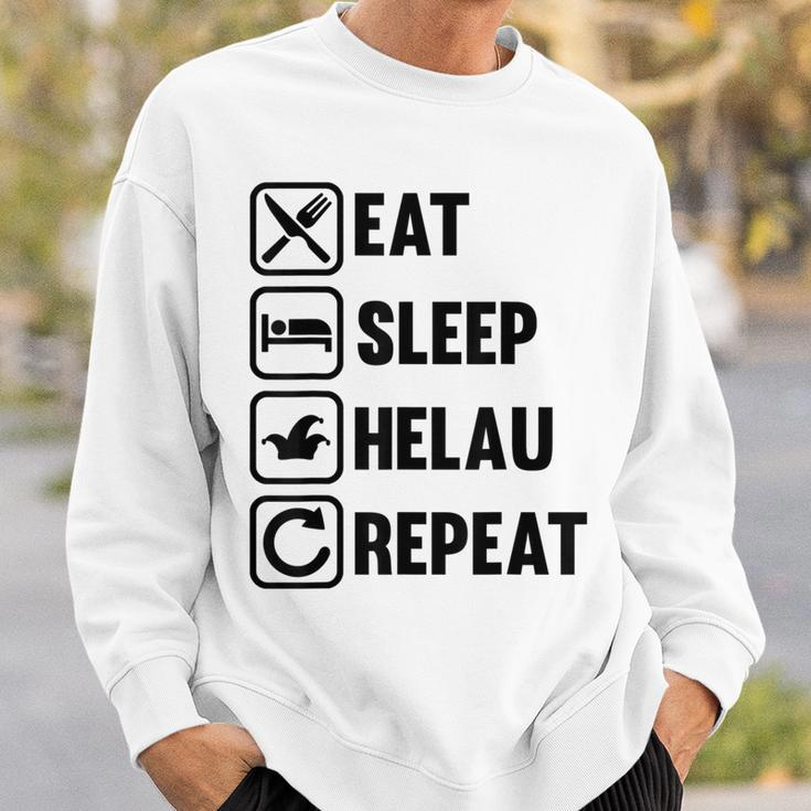 Helau Carnival Eat Sleep Repeat Carnival Carnival Sweatshirt Geschenke für Ihn