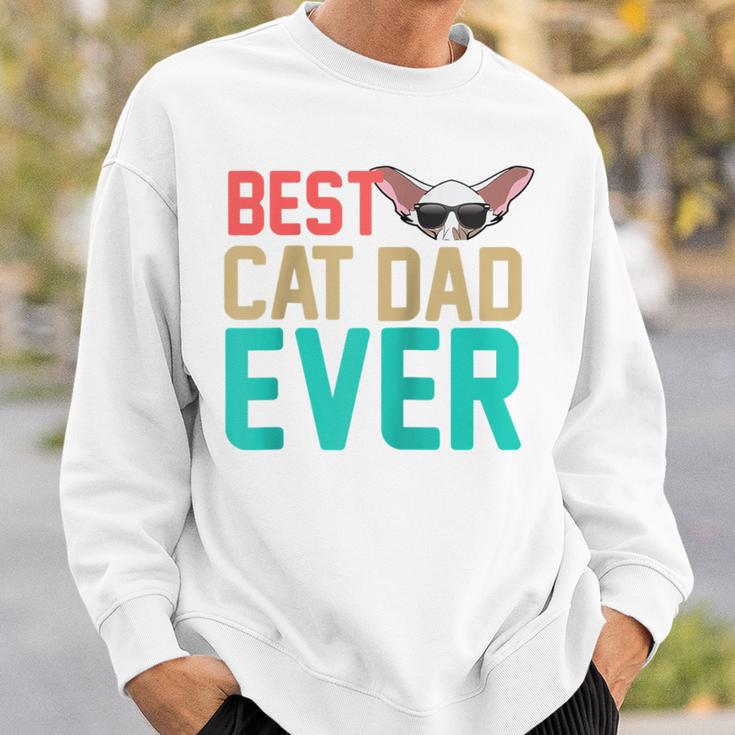 Herren Beste Katze Papa Jemals Lustig Orientalisch Kurzhaar Katze P Raglan Sweatshirt Geschenke für Ihn