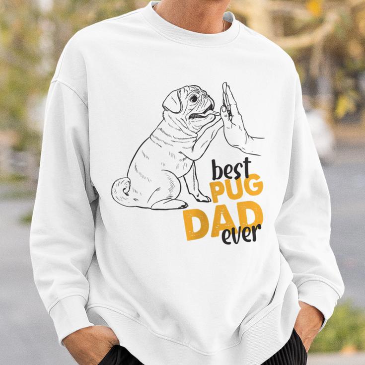 Herren Bester Mops Papa Ever Mops Kleidung Für Männer Mops Papa Raglan Sweatshirt Geschenke für Ihn