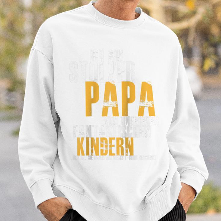 Herren Papaater Tochter Sohn Spruch Lustig Witzig Fun Geschenk Raglan Sweatshirt Geschenke für Ihn