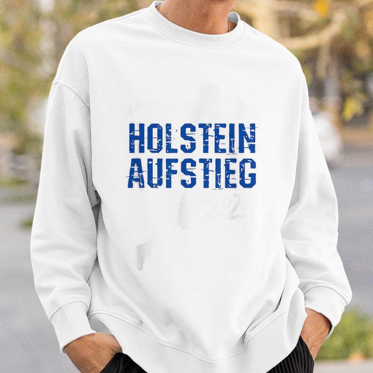 Holstein Football Kicken Fan Kiel Stadium Blue Gray Sweatshirt Geschenke für Ihn