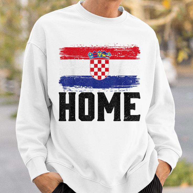 Home Kroatienintage Distressed Weltreisender Sweatshirt Geschenke für Ihn