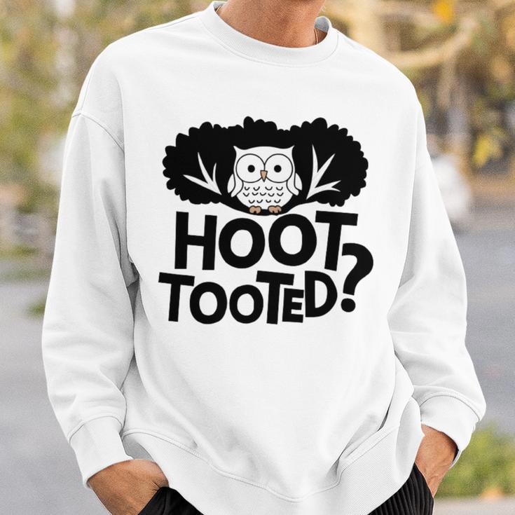 Hoot Tooted Lustiger Eulen-Spruch Papa Witz Sweatshirt Geschenke für Ihn