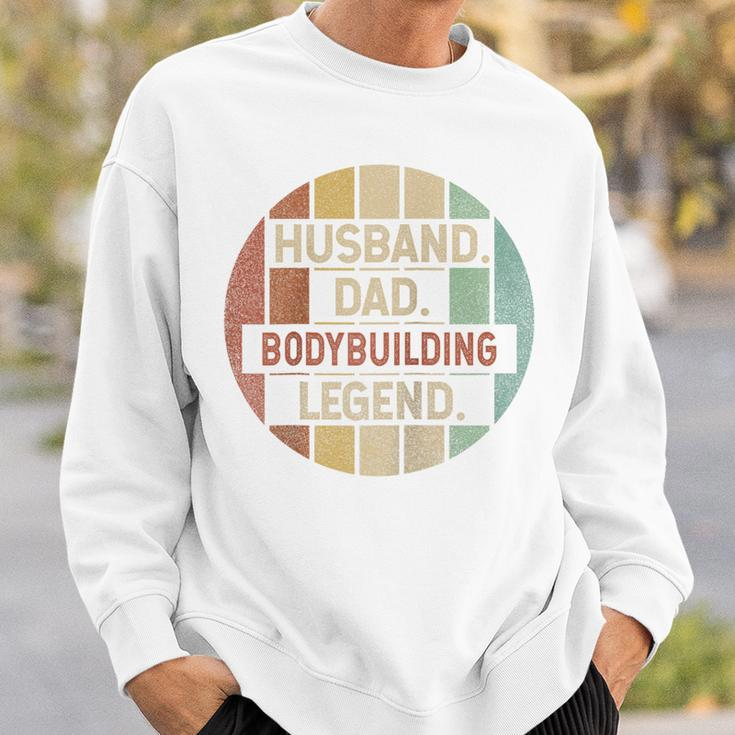 Husband Dad Bodybuilding Legend Vintage Sweatshirt Gifts for Him