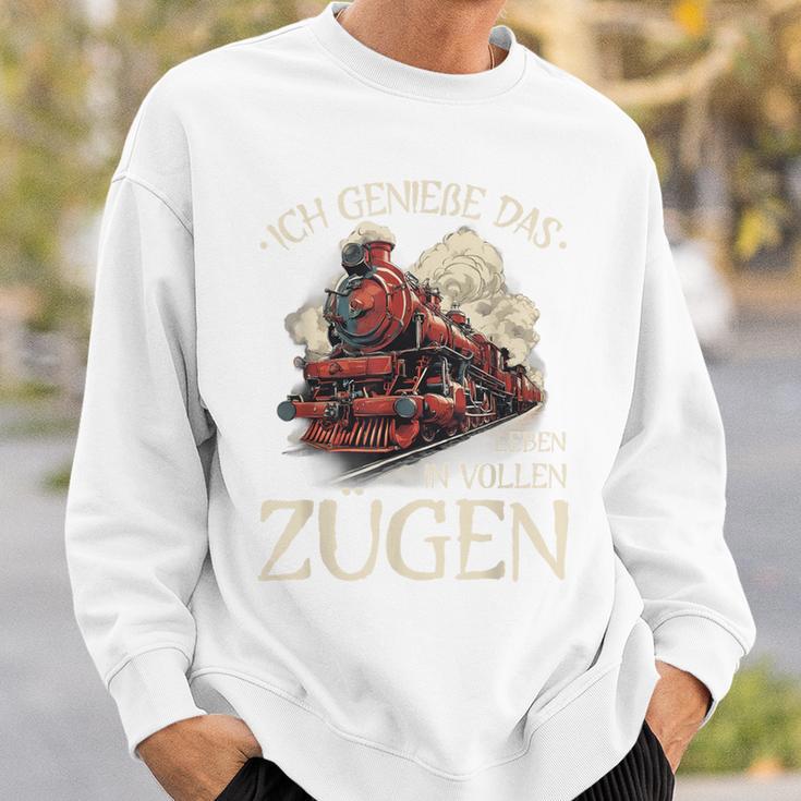 Ich Genieße Das Leben Inollen Zügen Pendler Eisenbahn Green Sweatshirt Geschenke für Ihn