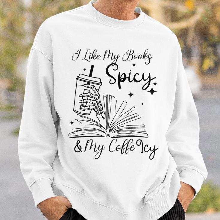 Ich Mag Meine Bücher Scharf Und Meinen Kaffee Eisig Gray Sweatshirt Geschenke für Ihn