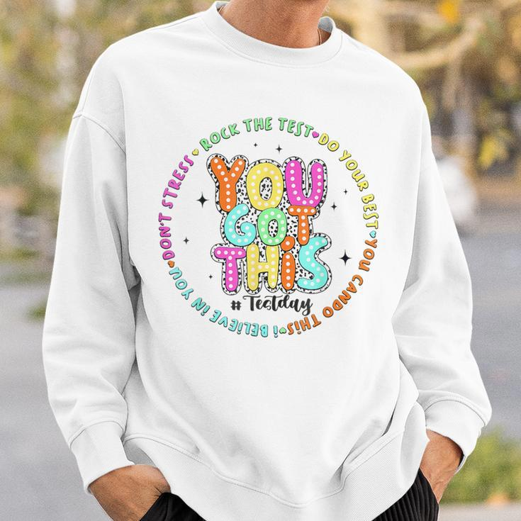 Its Test Day You Got This Rock The Test Dalmatian Dots Sweatshirt Gifts for Him