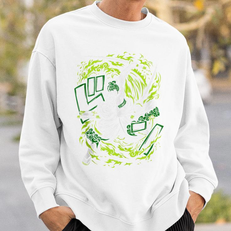 Japanese Three Sword Style Samurai Straw Hatted Anime Sweatshirt Gifts for Him