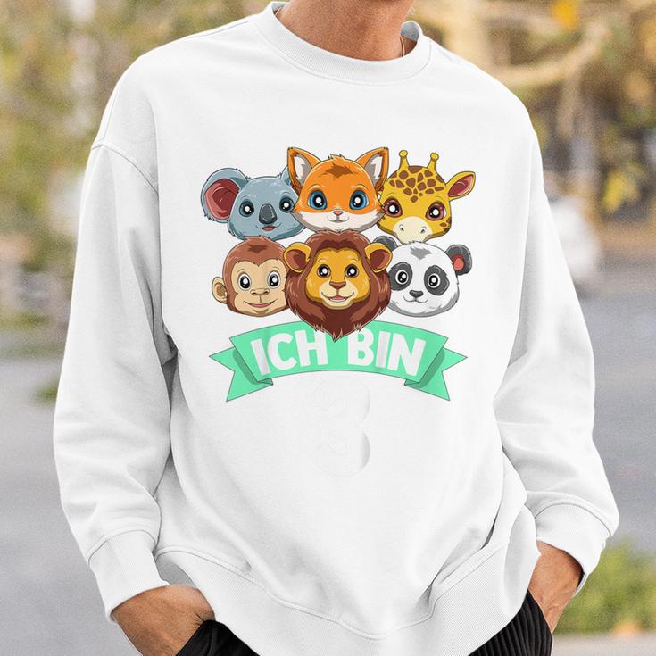 Kinder 3 Geburtstag Zoo Tiere 3 Jahre Alt Süßes Kinder Sweatshirt Geschenke für Ihn