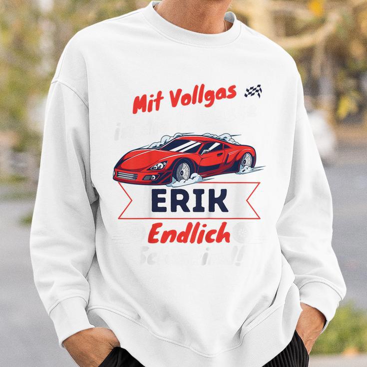 Kinder Endlich Schulkind Erik Personalised First Day Of School 2024 Sweatshirt Geschenke für Ihn