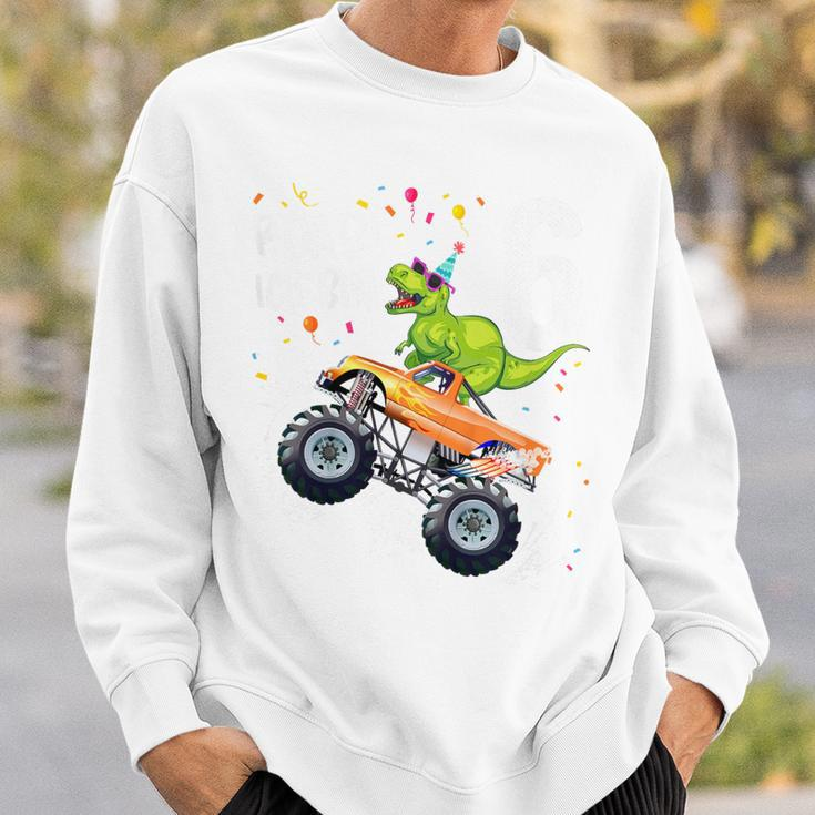 Kinder Geburtstag 6 Jahre Dinosaurier Monster Truck Jungen Mädchen Sweatshirt Geschenke für Ihn