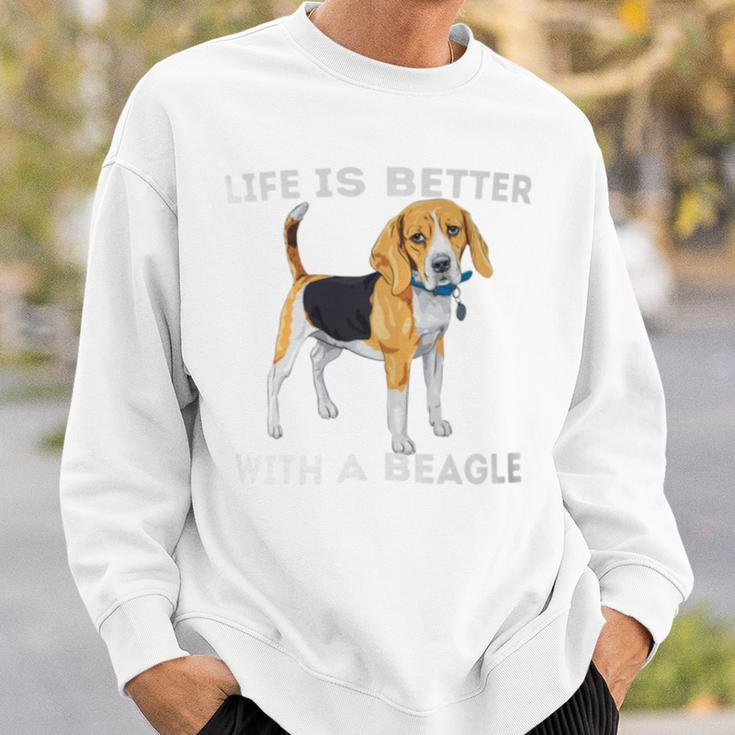 Life Is Better With A Beagle Beagle Dog Lover Pet Owner Sweatshirt Gifts for Him