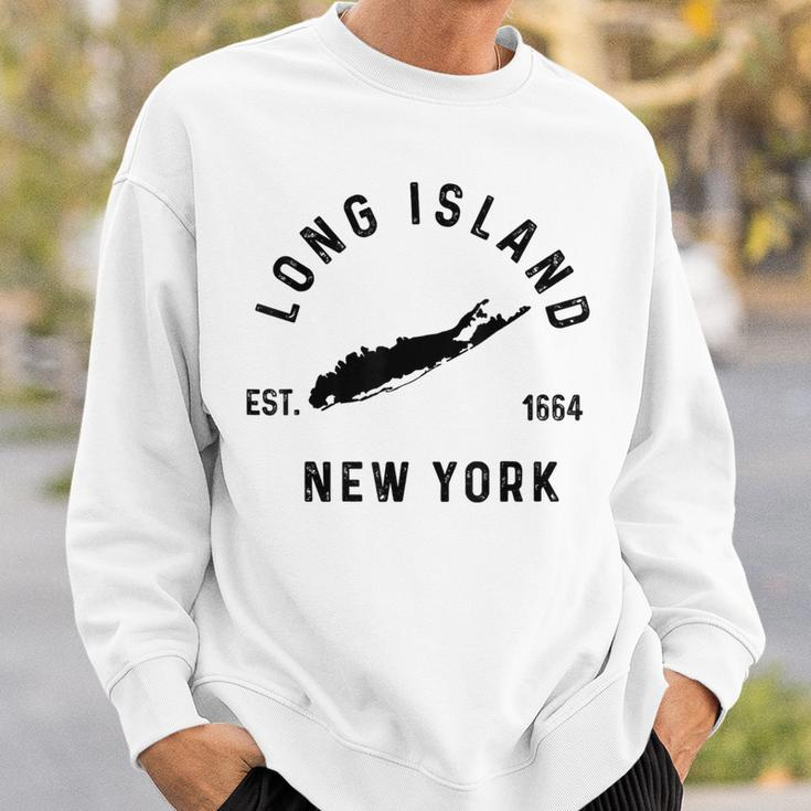 Long Island Ny Souvenir Native Long Islander Map Nyc Sweatshirt Gifts for Him