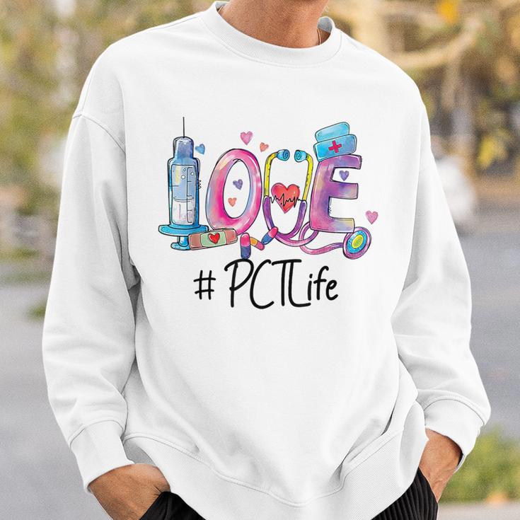 Love Patient Care Technician Pct Nurse Sweatshirt Gifts for Him